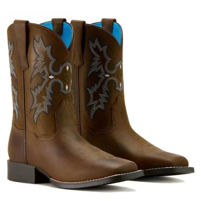 Bota Vaquera Para Niño Tombstone Distressed Cafe - Image 5