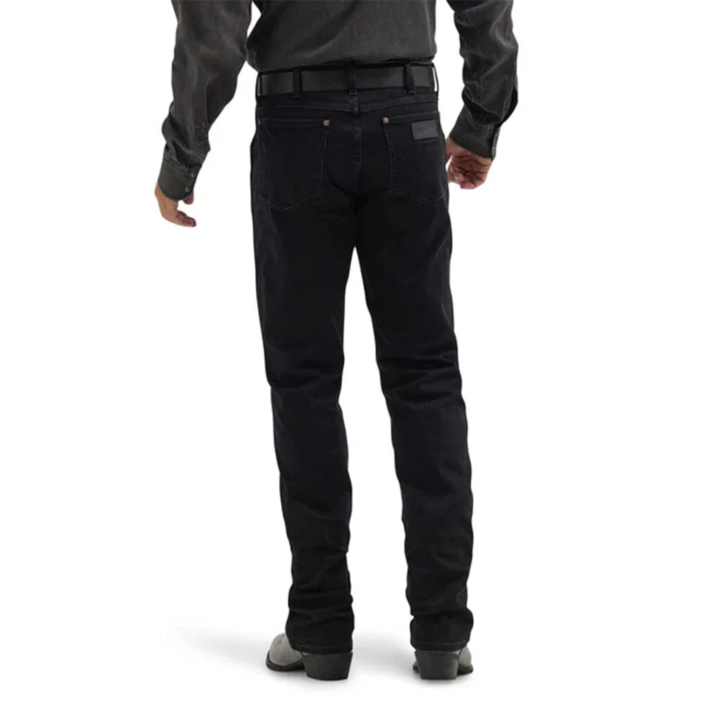 Pantalon Wrangler Retro Slim Straight in Blackwell 88MWZ - Image 3